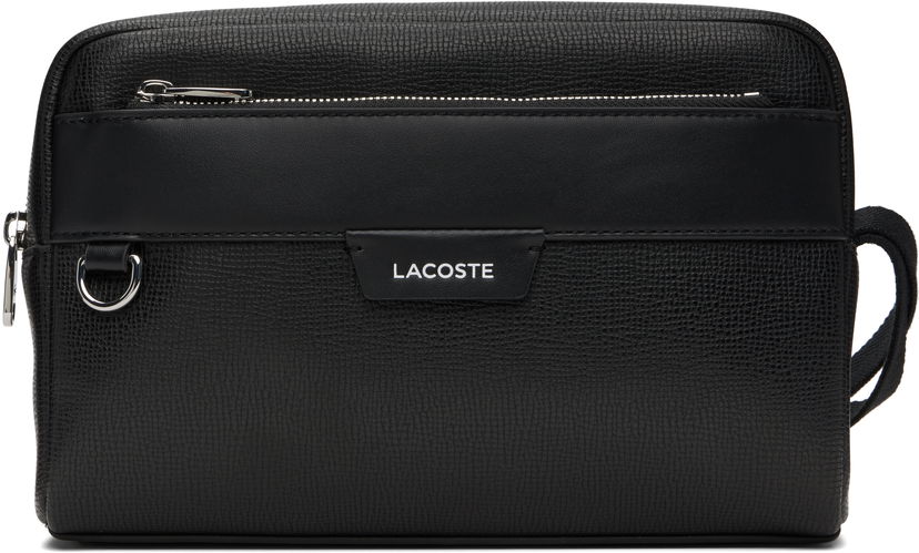 Matkalaukku Lacoste Lacoste Ossian Leather Toiletry Pouch Musta | NH5046OI_000