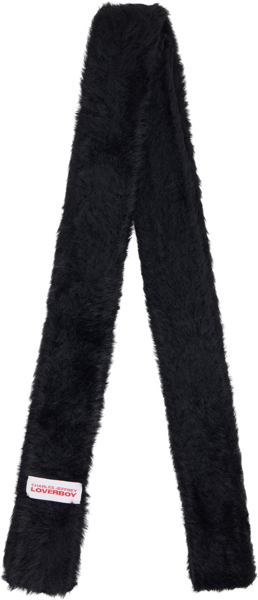 Huivi Charles Jeffrey Loverboy Charles Jeffrey LOVERBOY Fluffy Skinny Scarf Musta | 54140701