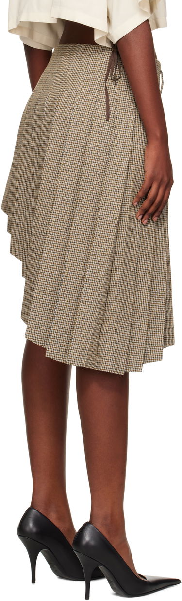 Hame We11done We11done Asymmetric Checked Midi Skirt Ruskea | WD-SK2-25-276-W-BG, 2