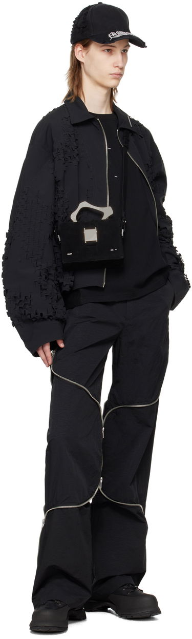 Cargo housut HELIOT EMIL Phyllotaxis Zip Detail Trousers Musta | PRESS24_M_10_156_BLK01, 3