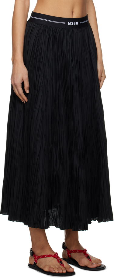 Hame MSGM MSGM Pleated Midi Skirt Musta | 3841MDD29P 257264, 1
