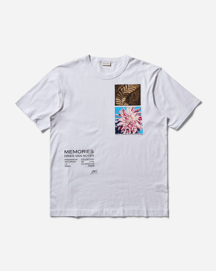 T-paita Dries Van Noten Dries Van Noten Memories Print T-Shirt Valkoinen | 251-021109-1600 1