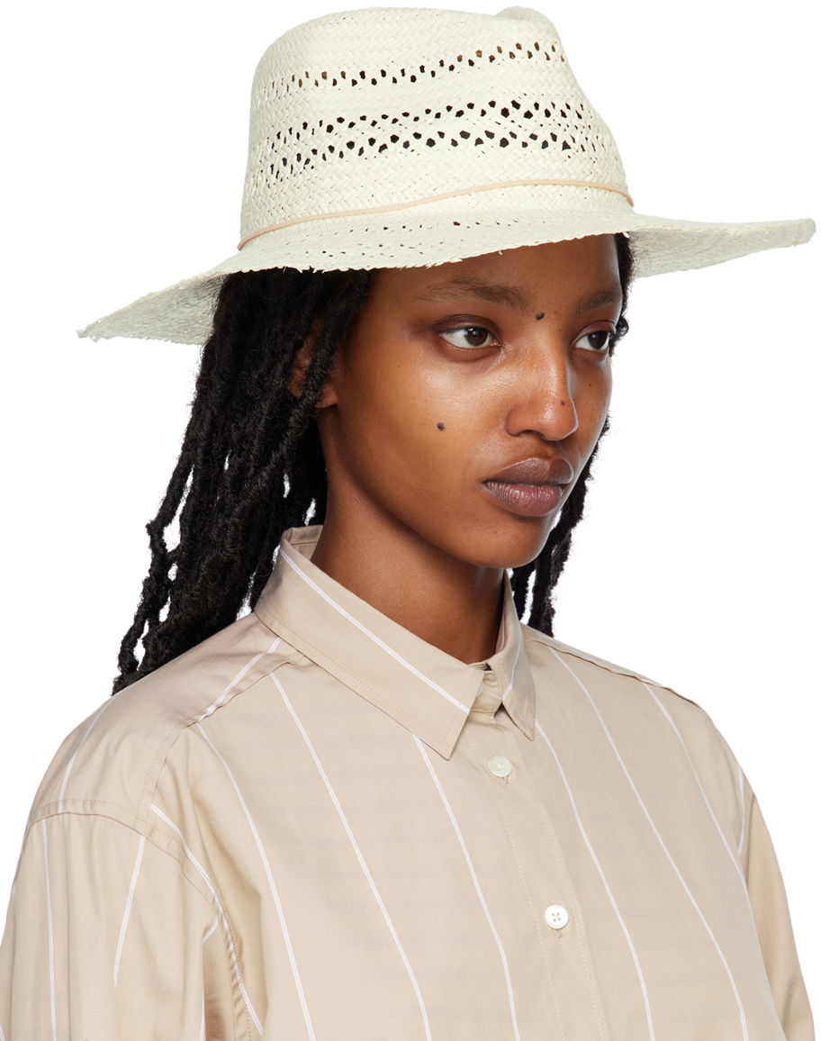Hattu rag & bone Elle Perforated Fedora by Beige | WJW23P1007PL07, 1