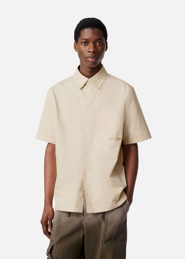 Paita AXEL ARIGATO Short Sleeve Collared Shirt Dylan Beige | A3354001, 8