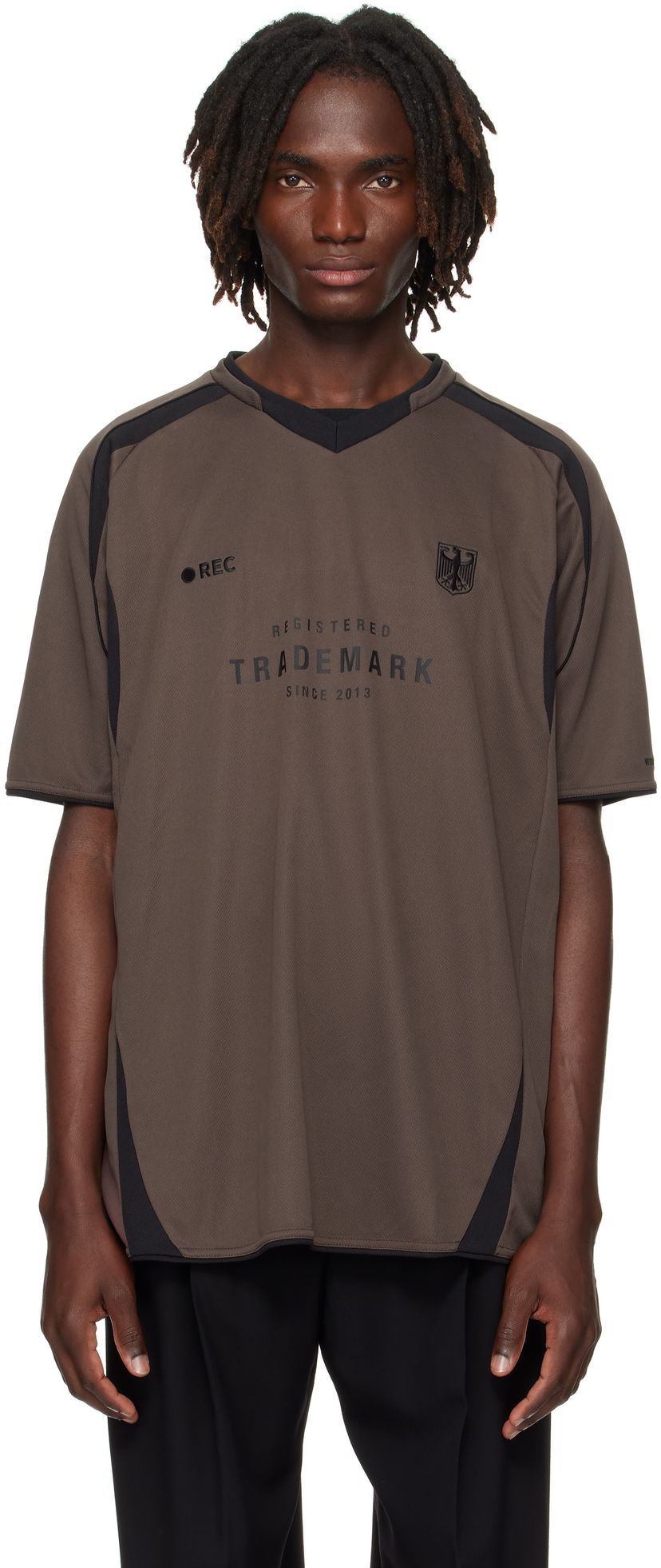 T-paita VETEMENTS 'Trademark' Football T-Shirt Ruskea | UH76TR500C