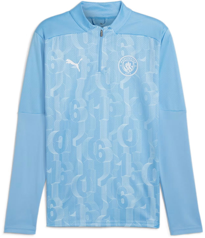 T-paita Puma Manchester City Pre-match Quarter-Zip Sininen | 777579-21