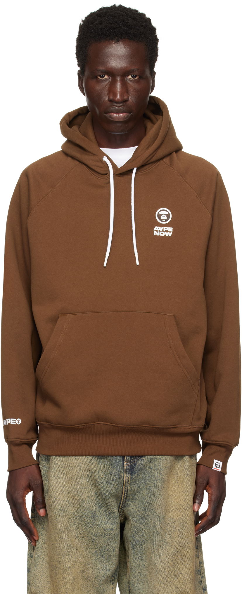 Huppari AAPE by A Bathing Ape AAPE by A Bathing Ape 'AAPE Now' Hoodie Ruskea | AAPSWMB324XXNBWX