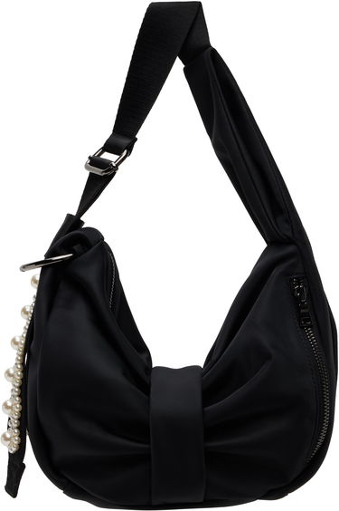 Olkalaukku Simone Rocha Simone Rocha Mini Pearl-Embellished Sling Bow Bag Musta | BAG198B 0761, 0