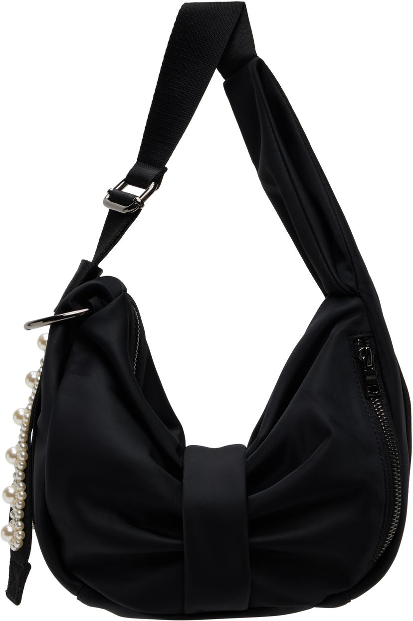 Olkalaukku Simone Rocha Simone Rocha Mini Pearl-Embellished Sling Bow Bag Musta | BAG198B 0761