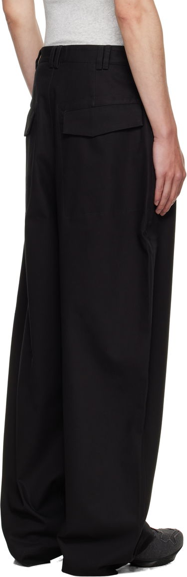 Housut sage NATION SAGE NATION Wide Tailored Trousers Musta | S128 WIDE TAILORED TROUSER COT, 2