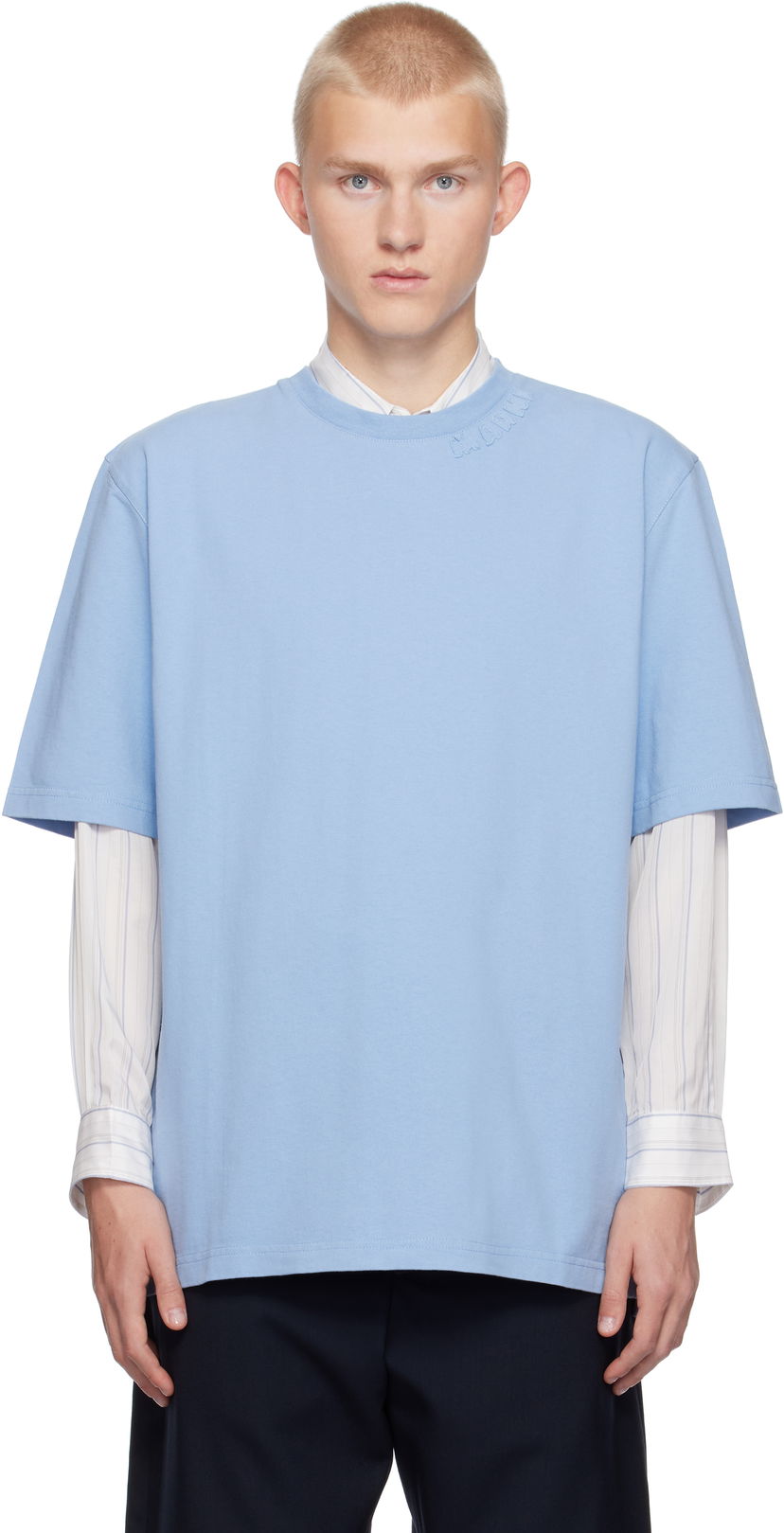 T-paita Marni Oversized T-shirt Sininen | HUMU0287X0 UTC406