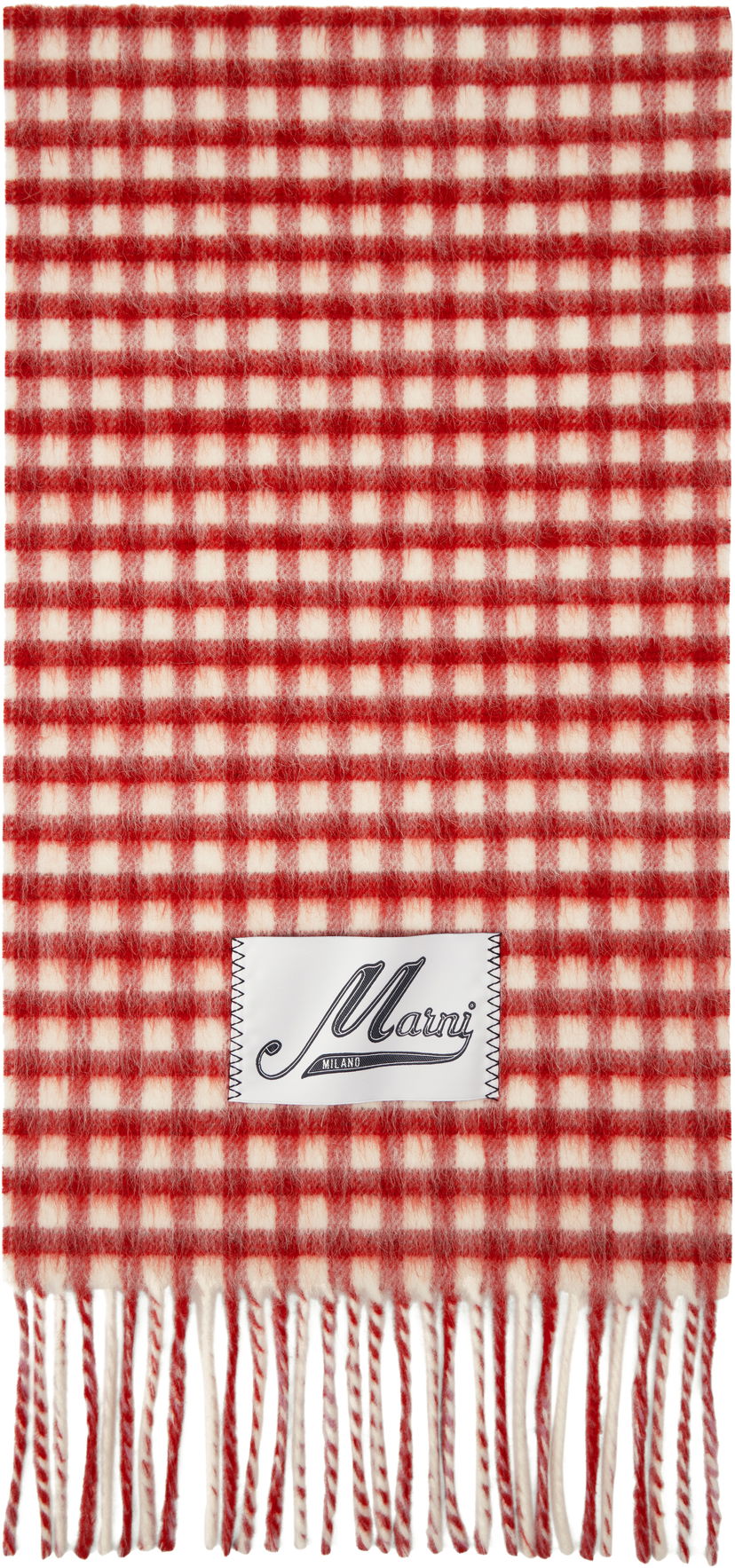 Huivi Marni Marni Double Check Mohair Scarf Punainen | SCMC0133Y0 UAW045