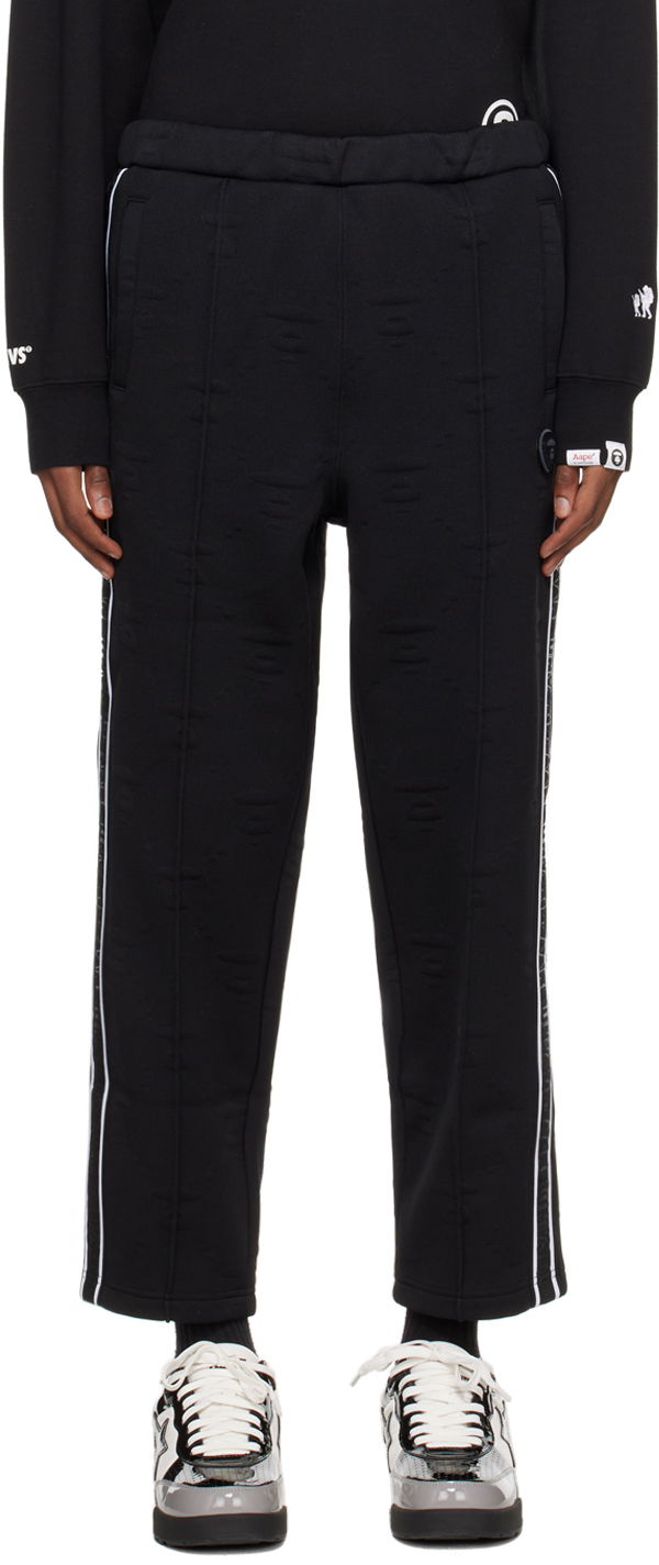 Verryttelyhousut AAPE by A Bathing Ape AAPE by A Bathing Ape Jacquard Sweatpants Musta | AAPPTMA644XXLBKX