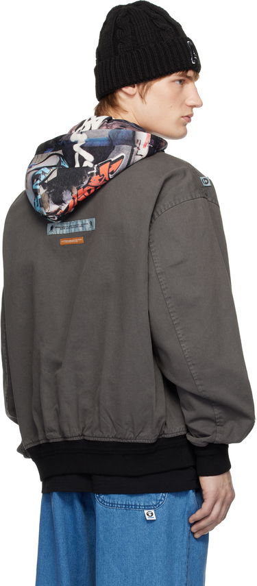 Bomber-takki AAPE by A Bathing Ape AAPE by A Bathing Ape Hoodie Jacket Harmaa | AAPLJM7675XXNBKL, 2