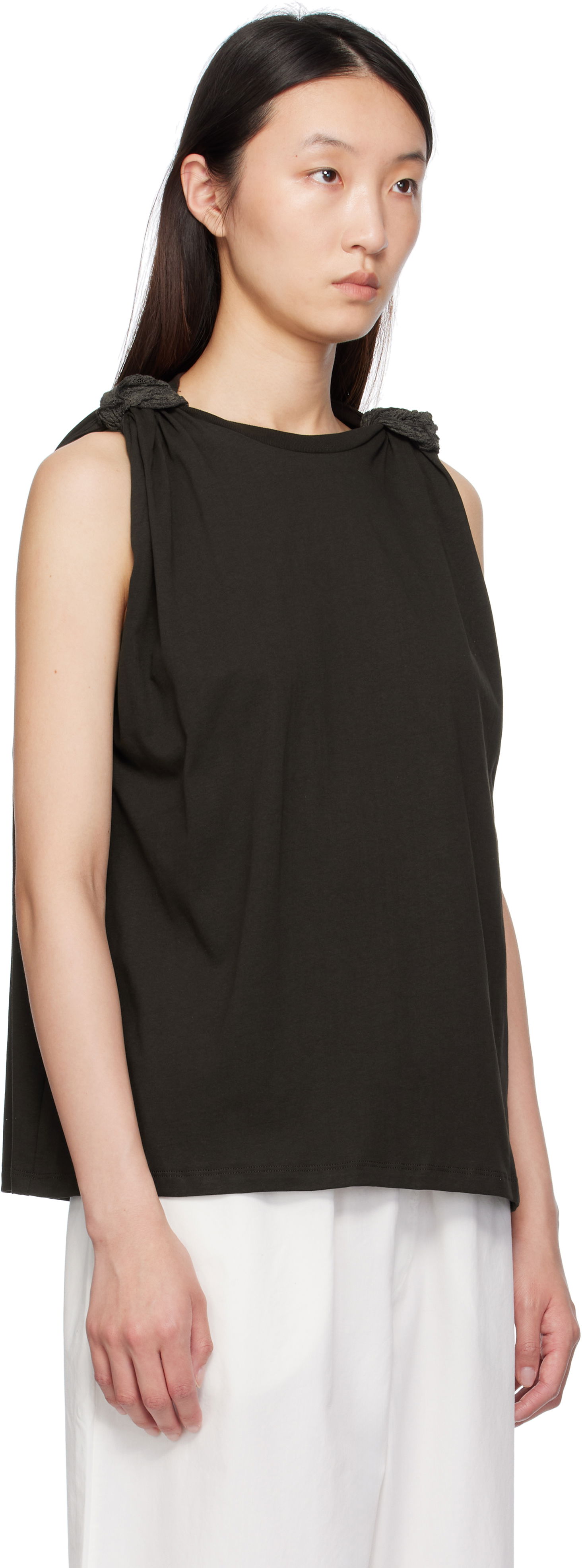 Tankkitoppi Baserange Baserange Rodo Knotted Shoulder Tank Top Musta | TOROT-RC-SU25, 1