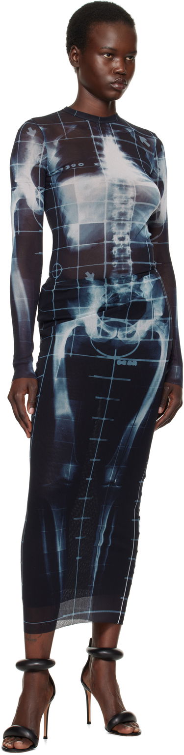 Mekko Jean Paul Gaultier Jean Paul Gaultier 'The Squeletor' Mesh T-Shirt Musta | 25/33-F-TO241-T580-005956, 4