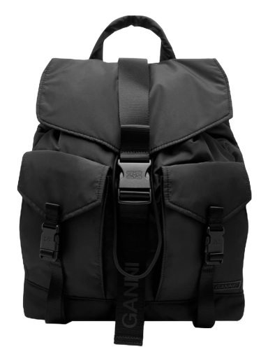 Reppu GANNI Recycled Tech Backpack Musta | A4755-099