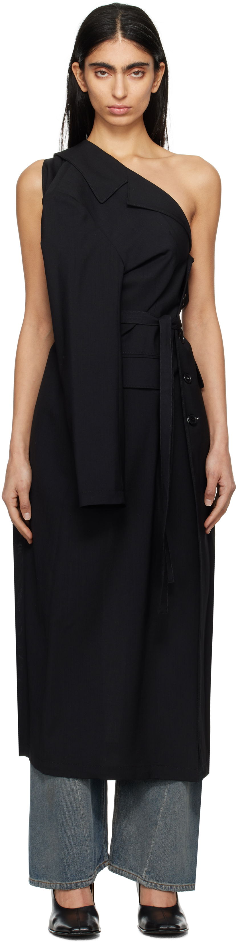 Mekko Maison Margiela MM6 Maison Margiela Dual Wear Tailoring Dress Musta | S52AA0187 M35080