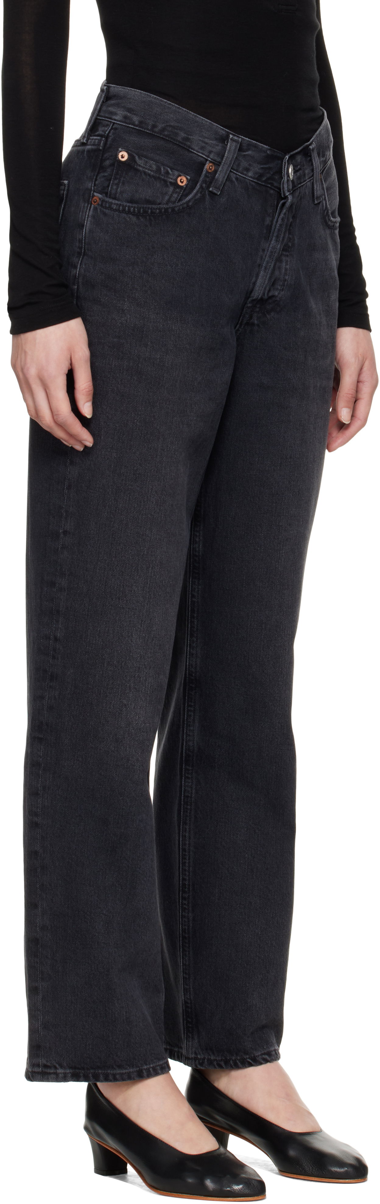 Jeans AGOLDE AGOLDE V-Waist Baggy Jeans Musta | A208-1157, 1