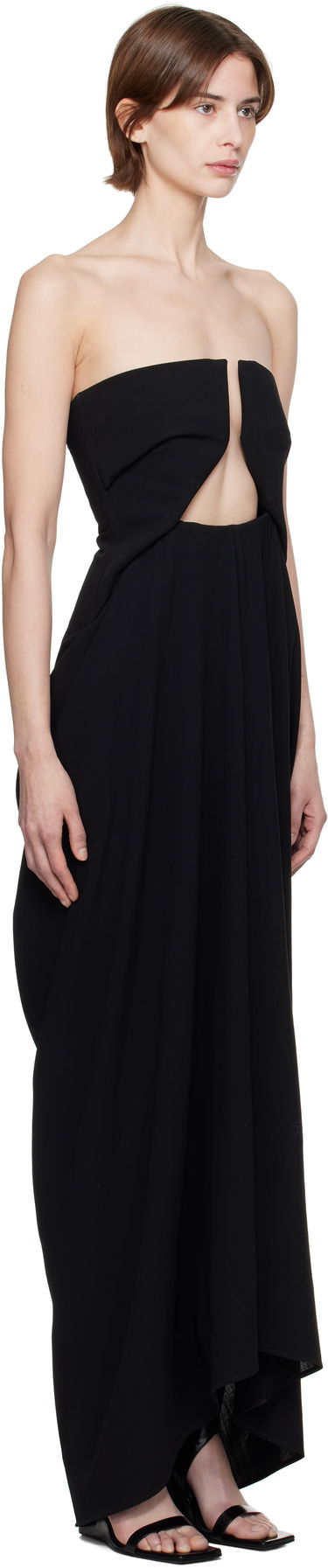 Mekko Rick Owens Rick Owens Hollywood Amphora Prong Maxi Dress Musta | RP01E7547 WLP, 1