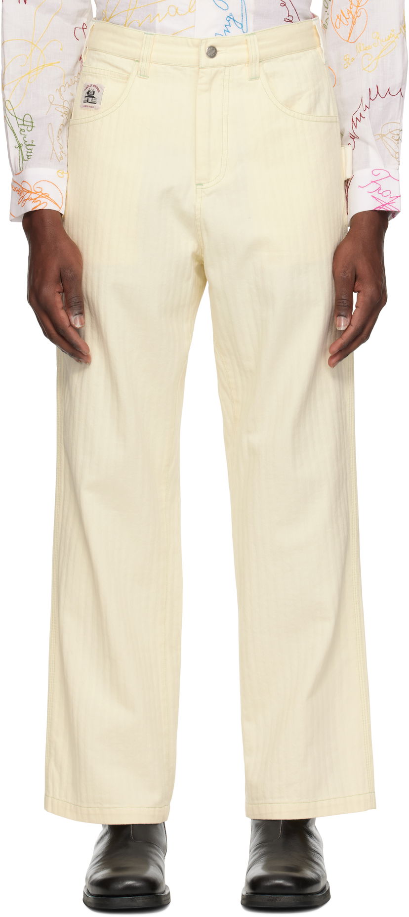 Jeans Bode Bode Greenskeeper Knolly Brook Trousers Keltainen | MRS25BT004