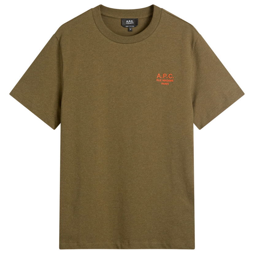 T-paita A.P.C. Men's Rue Madame Logo T-Shirt, Size Small Vihreä | COHBU-M26388-JMG