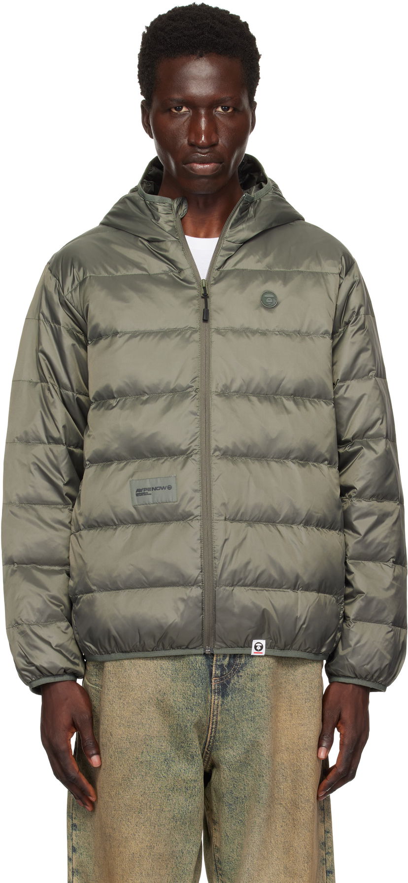 Puffer takki AAPE by A Bathing Ape AAPE by A Bathing Ape 'AAPE Now' Down Jacket Vihreä | AAPDNM7652XXNKHE