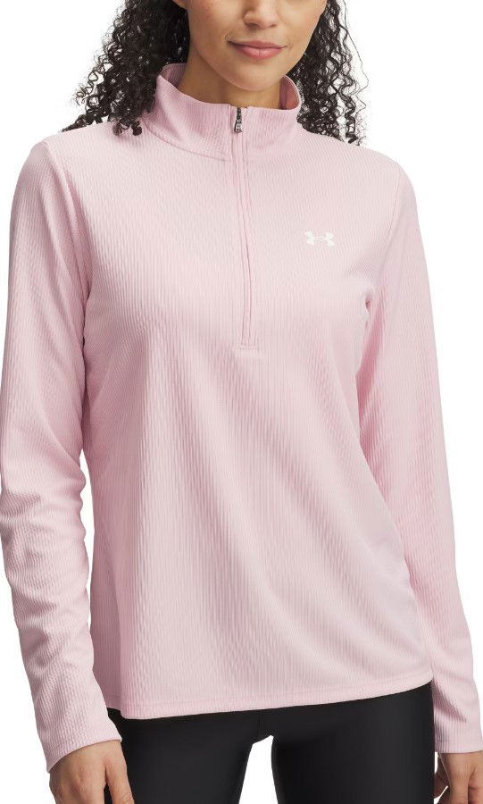 Huppari Under Armour Tech Rib 1/2 Zip Pullover Vaaleanpunainen | 1389857-647
