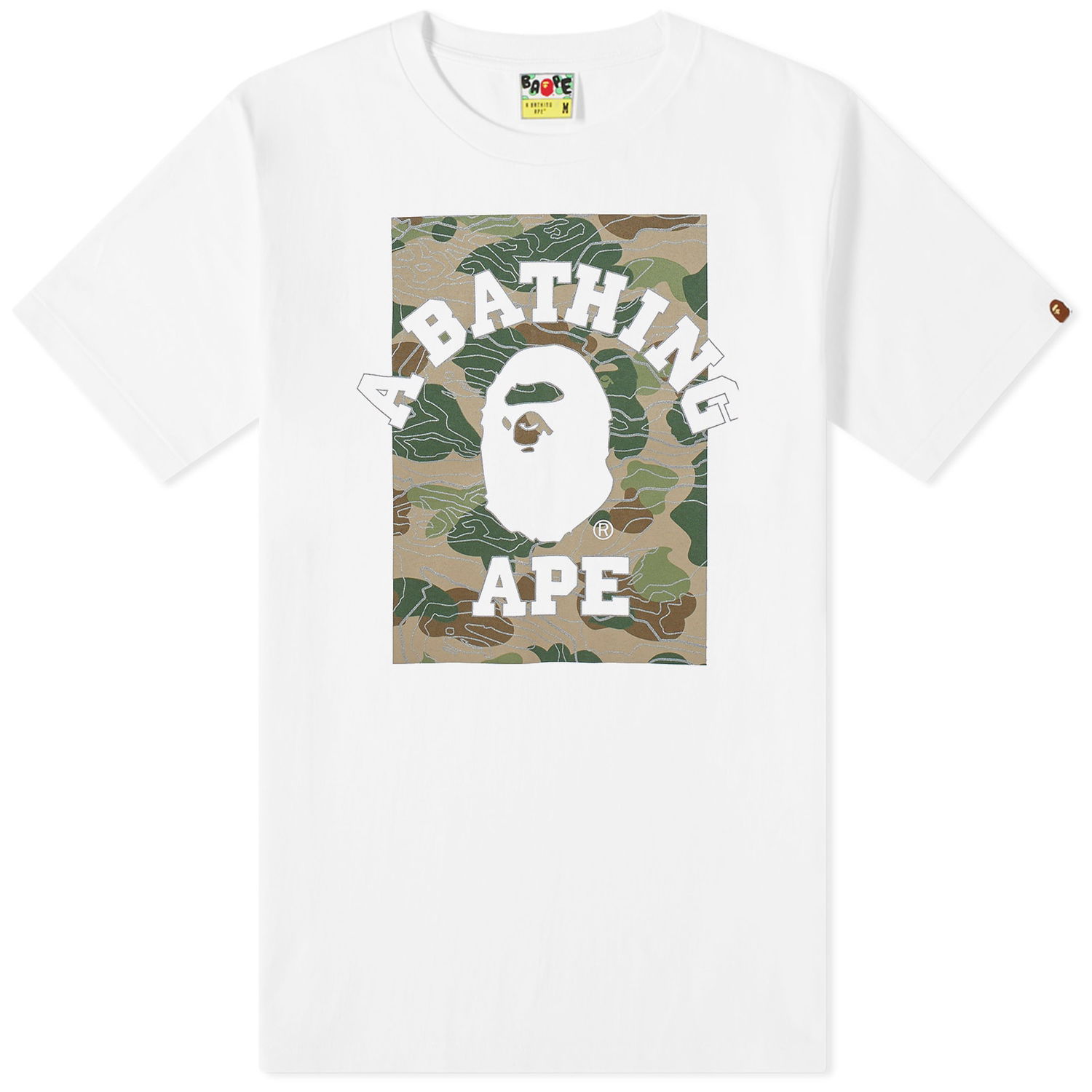 T-paita BAPE Layered Line Camo College T-Shirt Valkoinen | 001TEJ801031M-WHT, 0