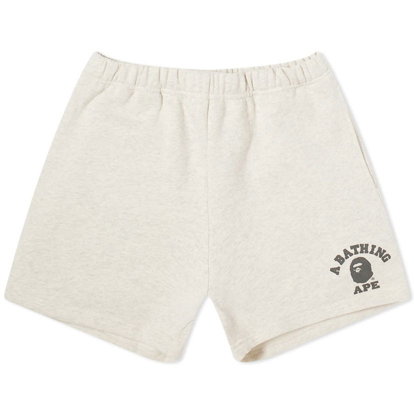 Shortsit BAPE A Bathing Ape College Sweat Shorts Harmaa | 001SPJ802001L-GRY