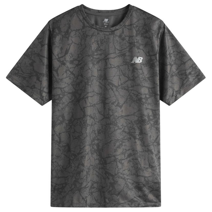 T-paita New Balance Athletics Printed T-Shirt Harmaa | MT51207-BK