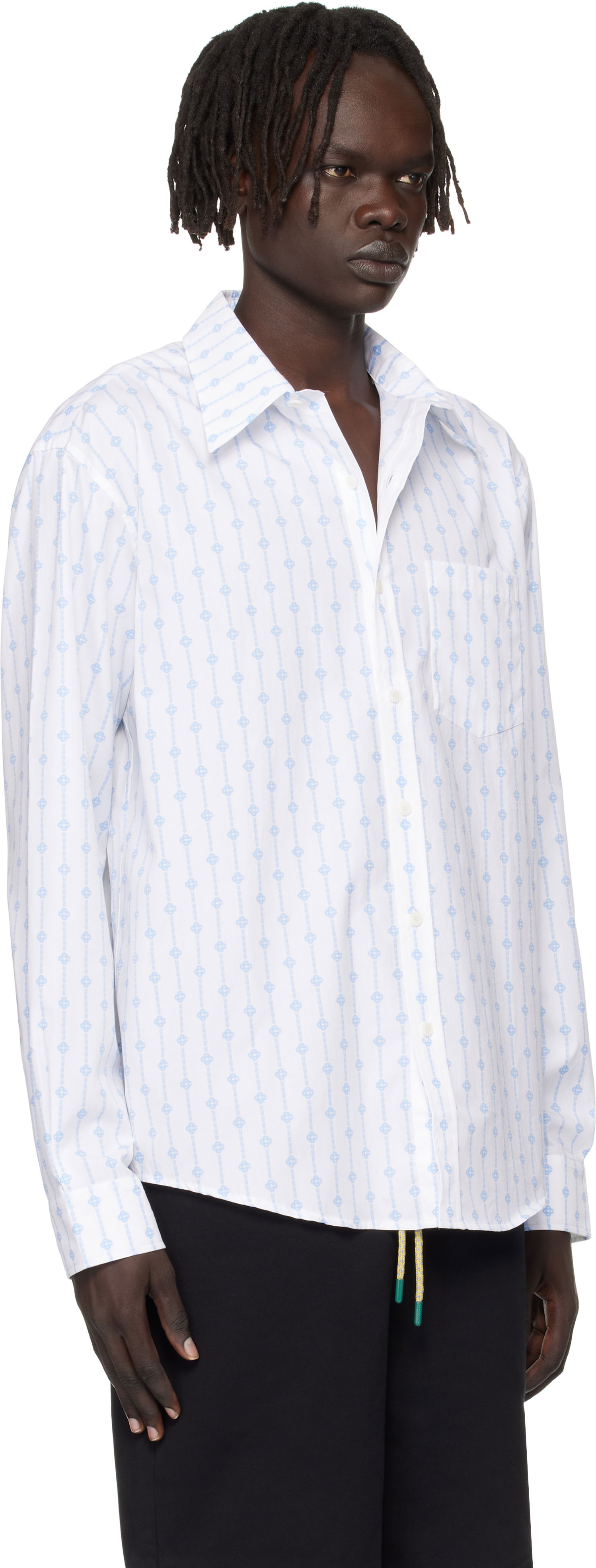 Paita Casablanca Casablanca Monogram Oxford Shirt Valkoinen | MPF25-SH-155-01, 1