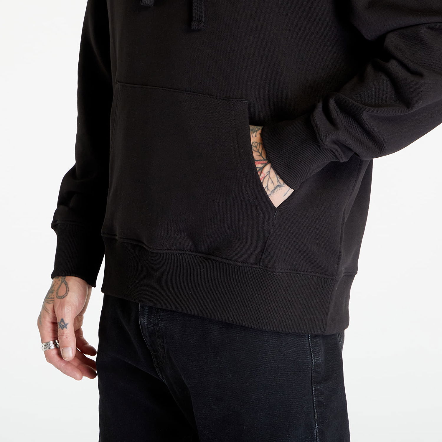 Huppari Tommy Hilfiger Tommy Jeans Relaxed Badge Hoodie Black Musta | DM0DM16369 BDS, 1