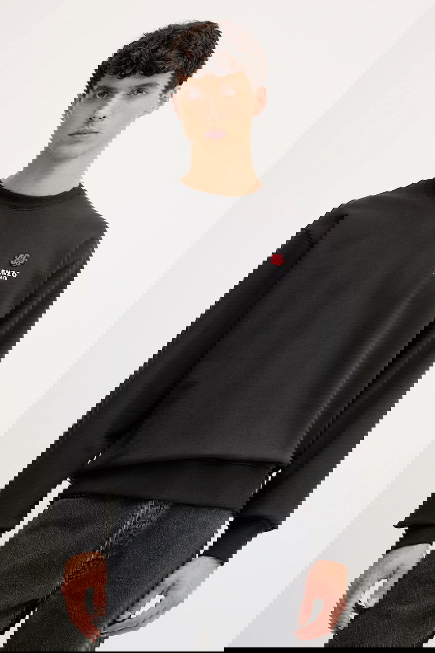 Huppari KENZO Kenzo Crewneck Sweatshirt with Applique Musta | FF65SW2604MC, 0