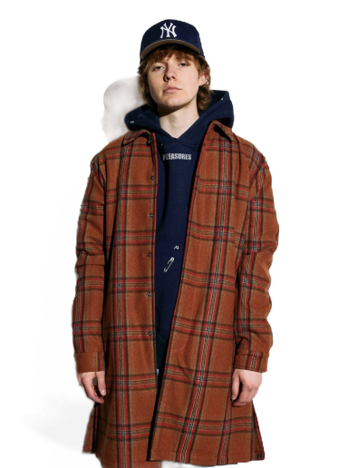 Takit Pleasures Soul Plaid Trench Coat Punainen | P22W028-ORANGE