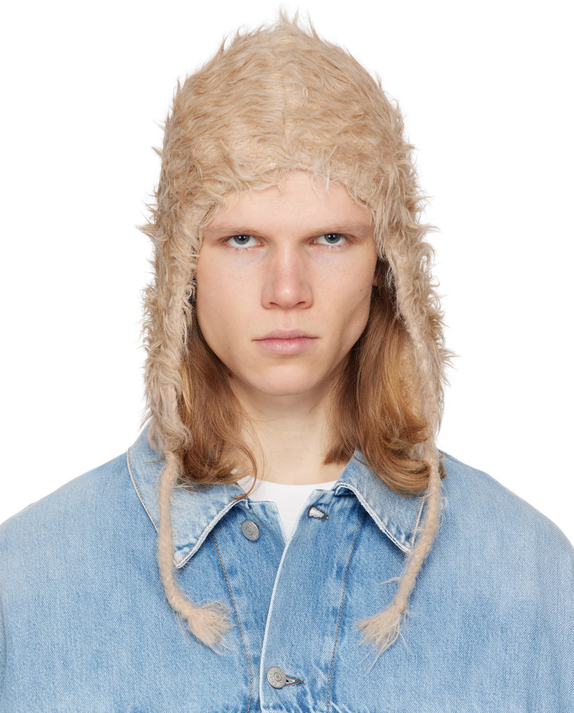 Hattu Acne Studios Acne Studios Fluffy Beanie Beige | C40395-