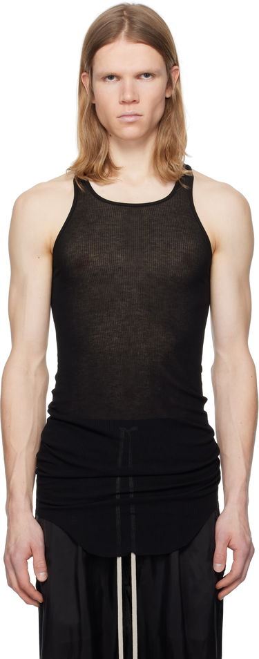 Tankkitoppi Rick Owens Rick Owens Hollywood Basic Rib Tank Top Musta | RU01E5150 RC, 0