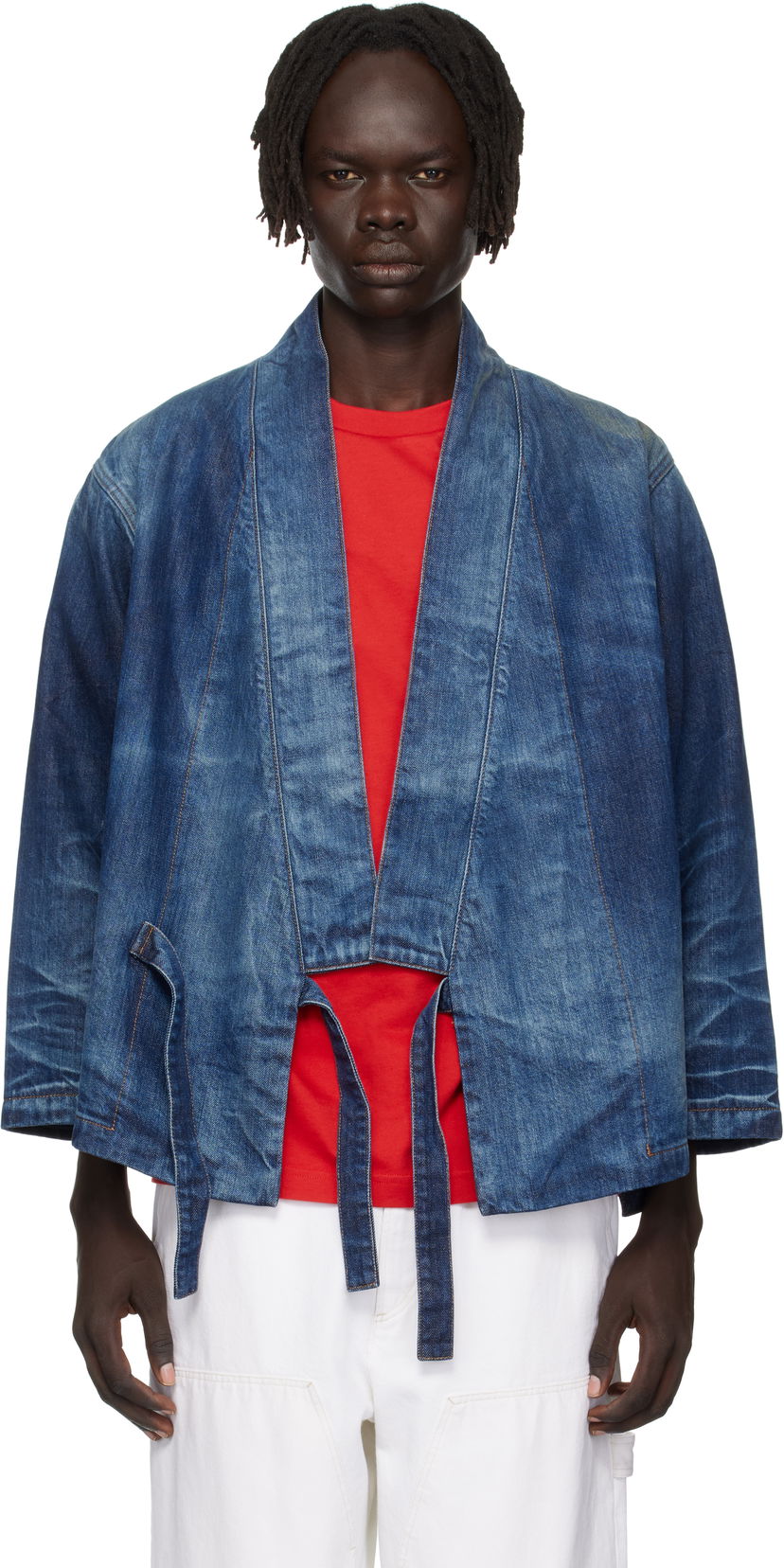 Takki KENZO Kenzo Paris Kimono Denim Jacket Sininen | FF65DV1466I7