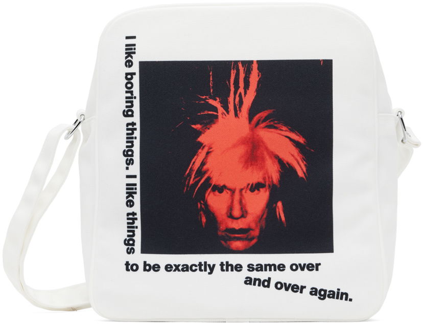 Olkalaukku Comme des Garçons Andy Warhol Print Messenger Bag Valkoinen | FM-K201-051