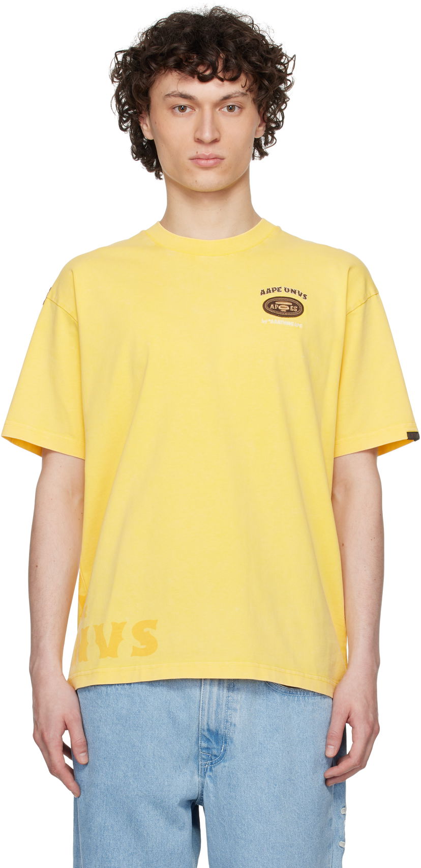 T-paita AAPE by A Bathing Ape AAPE by A Bathing Ape Fancy Main T-Shirt Keltainen | AAPTEM1671XXNYEL