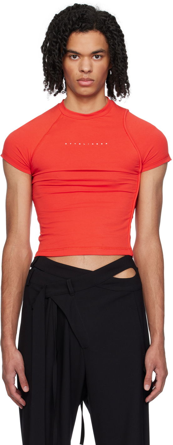 Crop top Ottolinger Ottolinger Deconstructed T-Shirt Punainen | 1503503