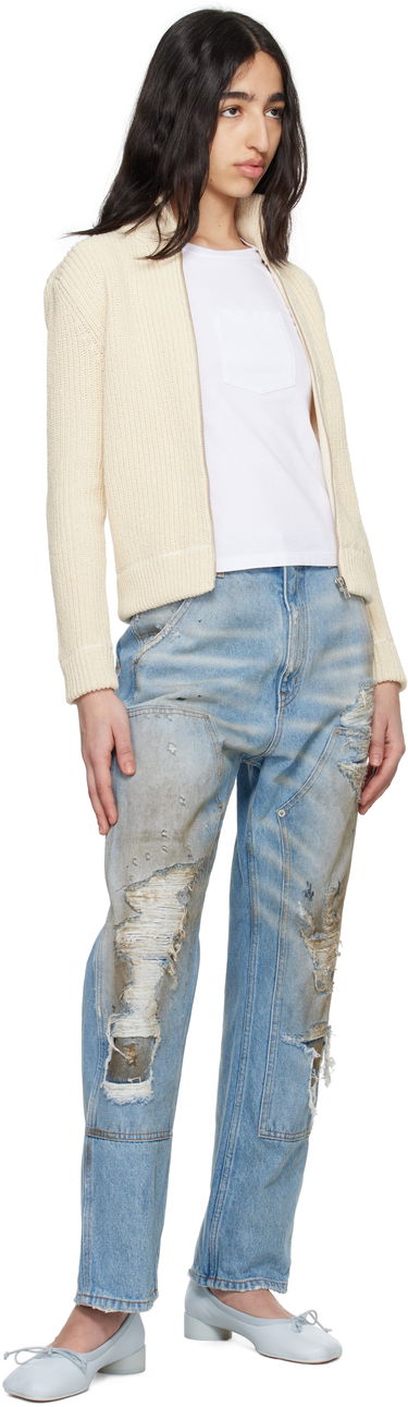 Jeans Maison Margiela MM6 Maison Margiela 5-Pocket Distressed Jeans Sininen | S62LB0183 M30018, 3