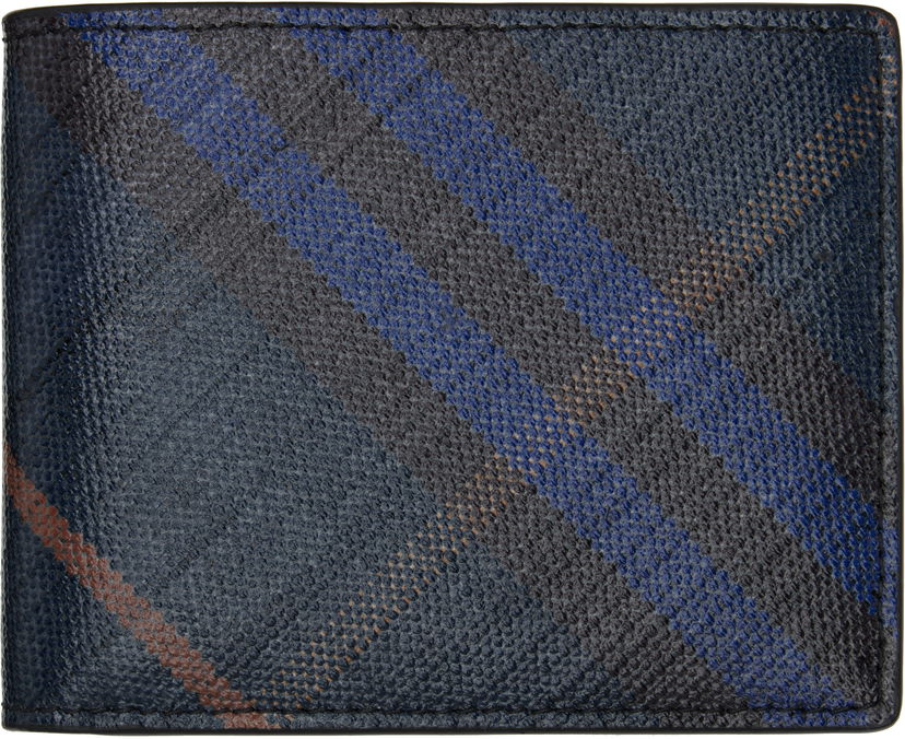 Lompakko Burberry Burberry Check Bifold Wallet Tummansininen | 8112353