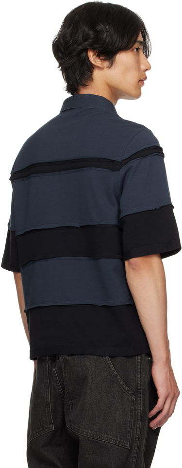 Poolopaita Eckhaus Latta Eckhaus Latta Striated Polo Tummansininen | 1401-EL-PF25-M, 2