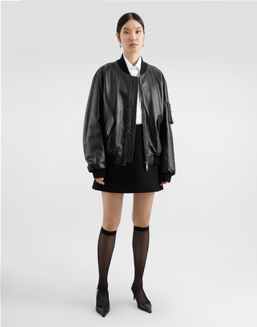 Hame Dolce & Gabbana Dolce & Gabbana A-Line Wool Crepe Miniskirt Musta | F4CYTTFU2TZN0000, 1
