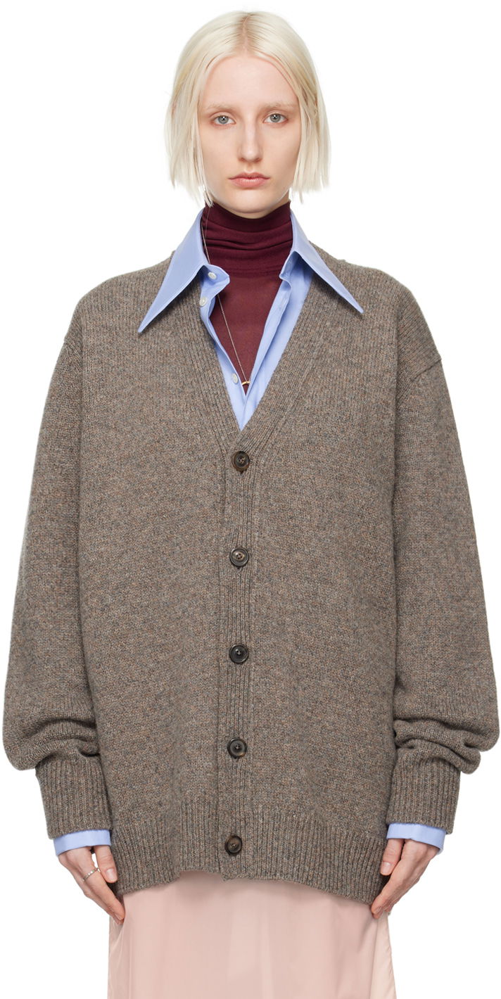 Villapaita Maison Margiela Gray Shetland Cardigan Harmaa | S50HP0016 M13059