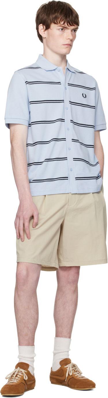 Poolopaita Fred Perry Fred Perry Striped Button-Through Polo Sininen | M9906, 3
