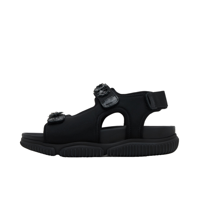 Tennarit ja kengät Cecilie Bahnsen Valeria Flower Embellished Platform Sandals Musta | 4.24FTW30013 VALERIA