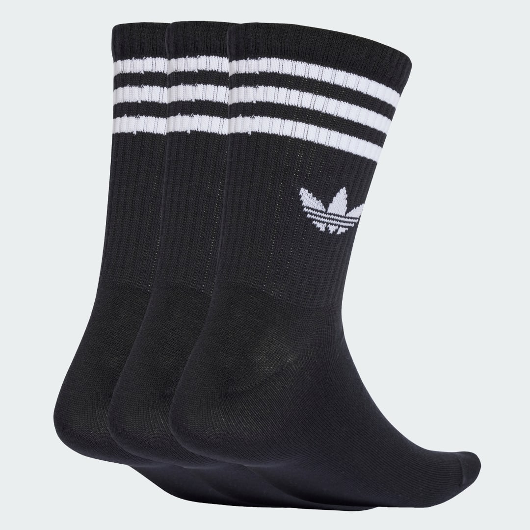 Sukat adidas Performance 3-Stripes Crew Socks - 3 Pairs Musta | JV7402, 0