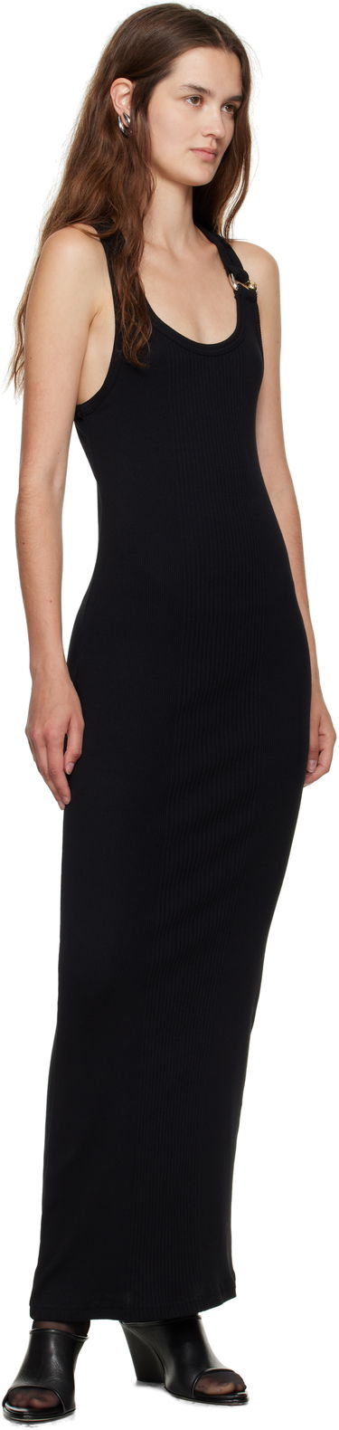 Mekko Jean Paul Gaultier Jean Paul Gaultier 'The Piercing' Maxi Dress Musta | 25/03-W-DR067-J014-00, 3